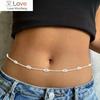 Stonefans Fashion Blue Evil Eye Rhinestone Belly Chain Bikini Body Chain Crystal Blue Eye Waist Chain For Women Beach Jewelry