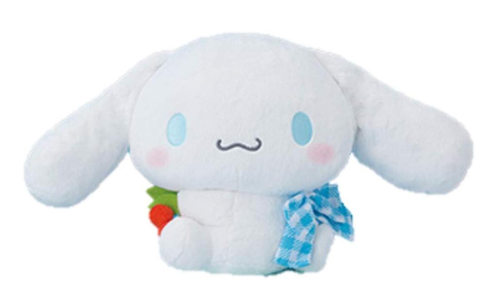 Cinnamoroll Plush Toy Check Ribbon Cherry BIG Cinnamon Closed Mouth Large 30cm & Approx.