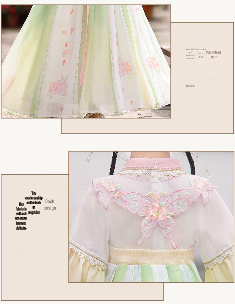 Новое платье-принцесса в стиле Ханьфу 2026 года: Древнекитайский birthday outfit для девочек, вдохновленный феями