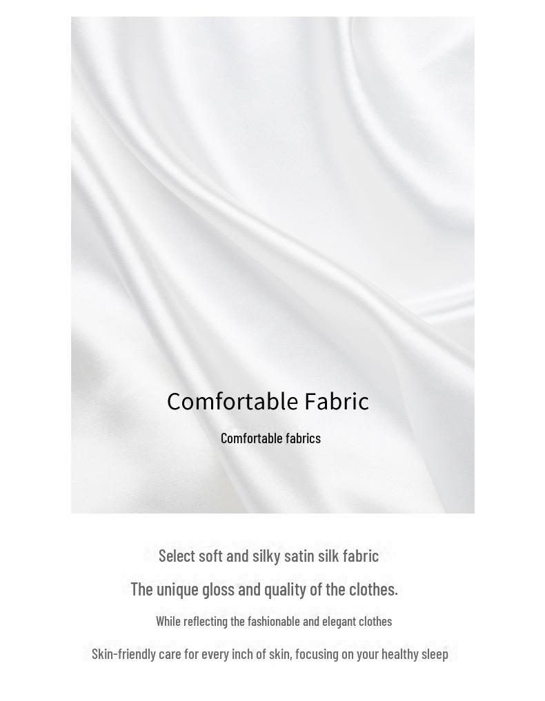 R Full Version Light Luxury Jacquard Silk Couple Pajamas - Autumn/Winter Long Sleeve French Homewear