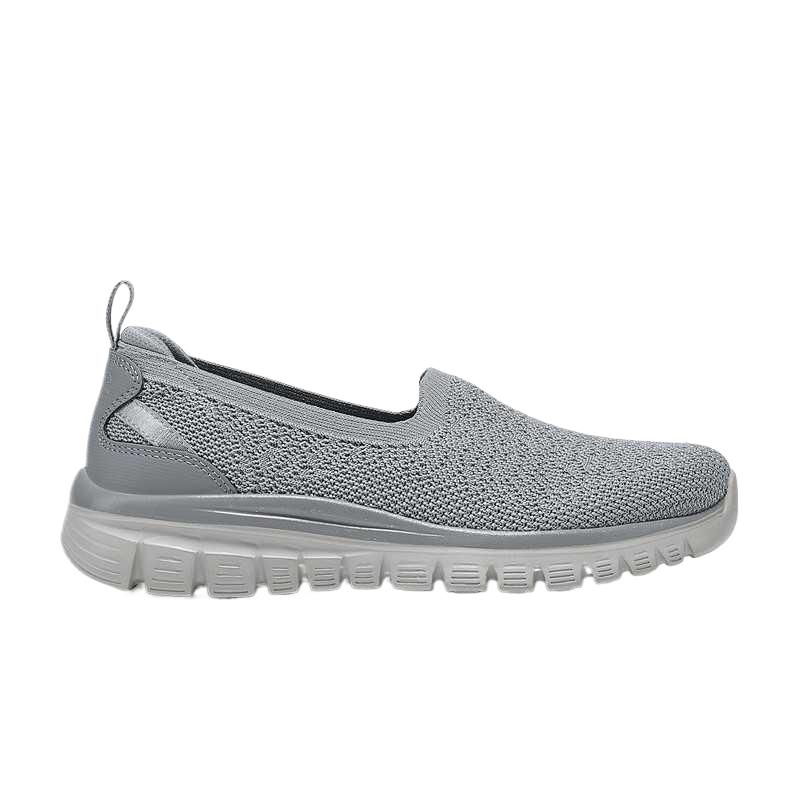 Skechers Современный комфорт Однотонные удобные низкие кроссовки для ходьбы Женская кроссовка 100964-GRY