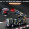 1:32 Scale Missile Rocket Launcher Car Model Toy Alloy Diecast Pull Back Military Engineering Vehicle Models Collection Gifts