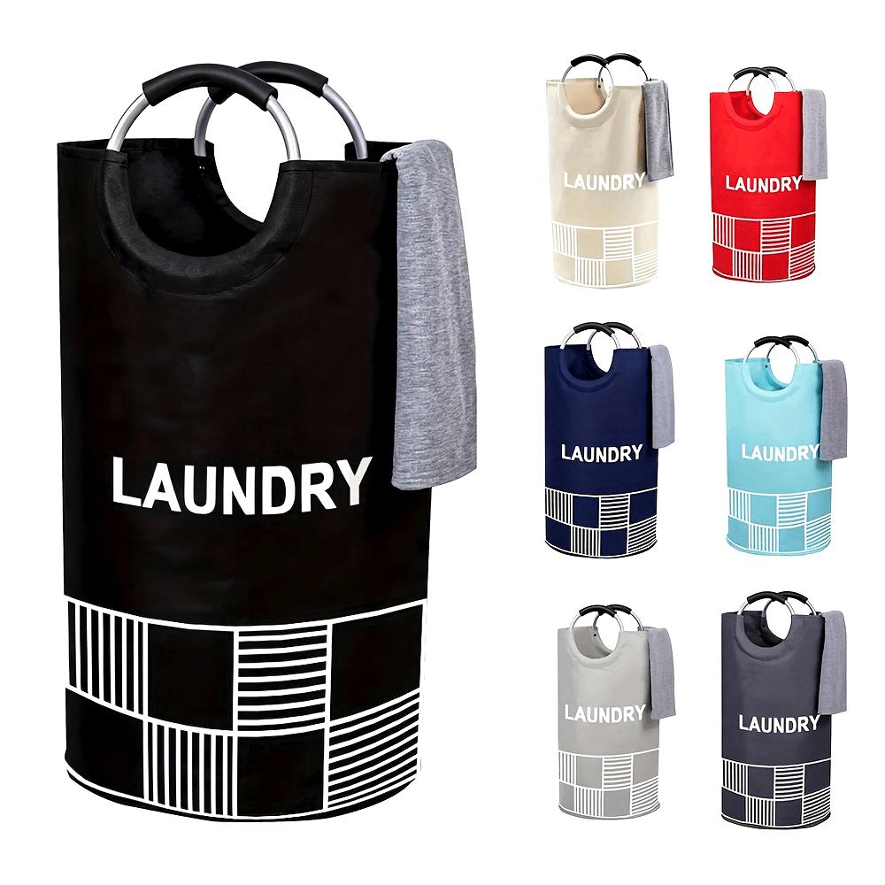 Collapsible Oxford Cloth Laundry Hamper with Aluminum Handles, Cushioned Grips, 82L and 115L Clothes Storage Basket