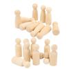 10 шт. Деревянные куклы-прищепки 75 мм 3,0 дюйма Безопасные без заусенцев Развивают навыки работы руками DIY аксессуары для украшения