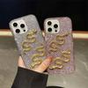 Роскошный модный чехол для телефона Diamond Snake для iPhone 16 15 14 13 12 11 Pro Max противоударный чехол