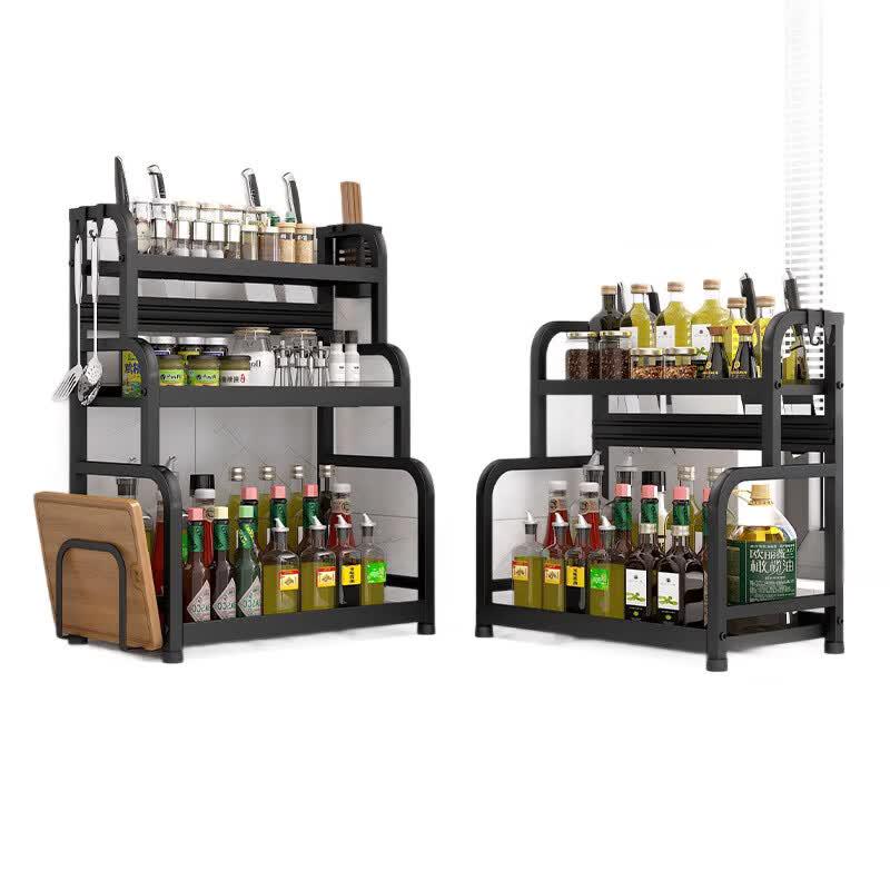 Modern Carbon Steel Countertop Spice Rack