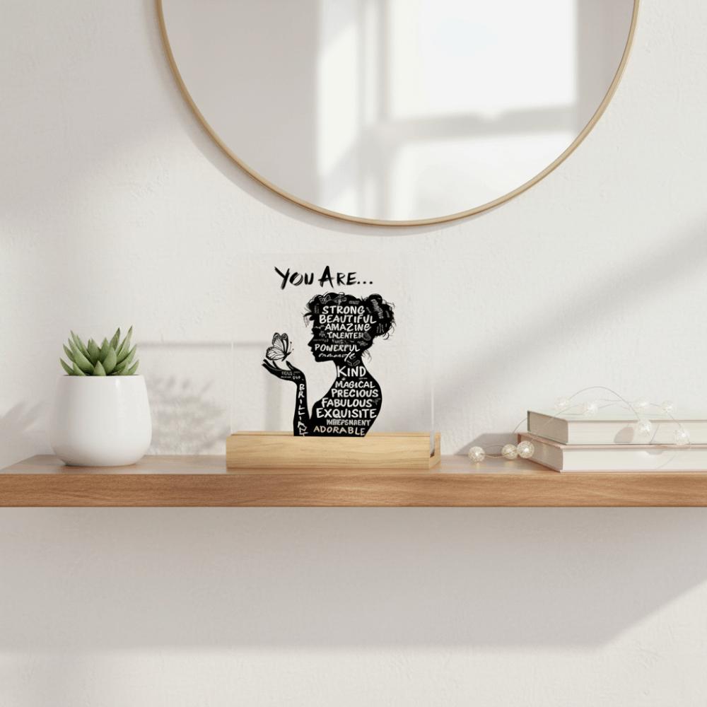 Clear Inspirational Plaque Acrylic Gifts for Mum Desktop Decoration Gift