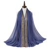 Женский Мусульманский Кружевной Пузырчатый Шифоновый Хиджаб Платок Foulard Femme Musulman Исламские Платки на Голову Арабские Головные Уборы
