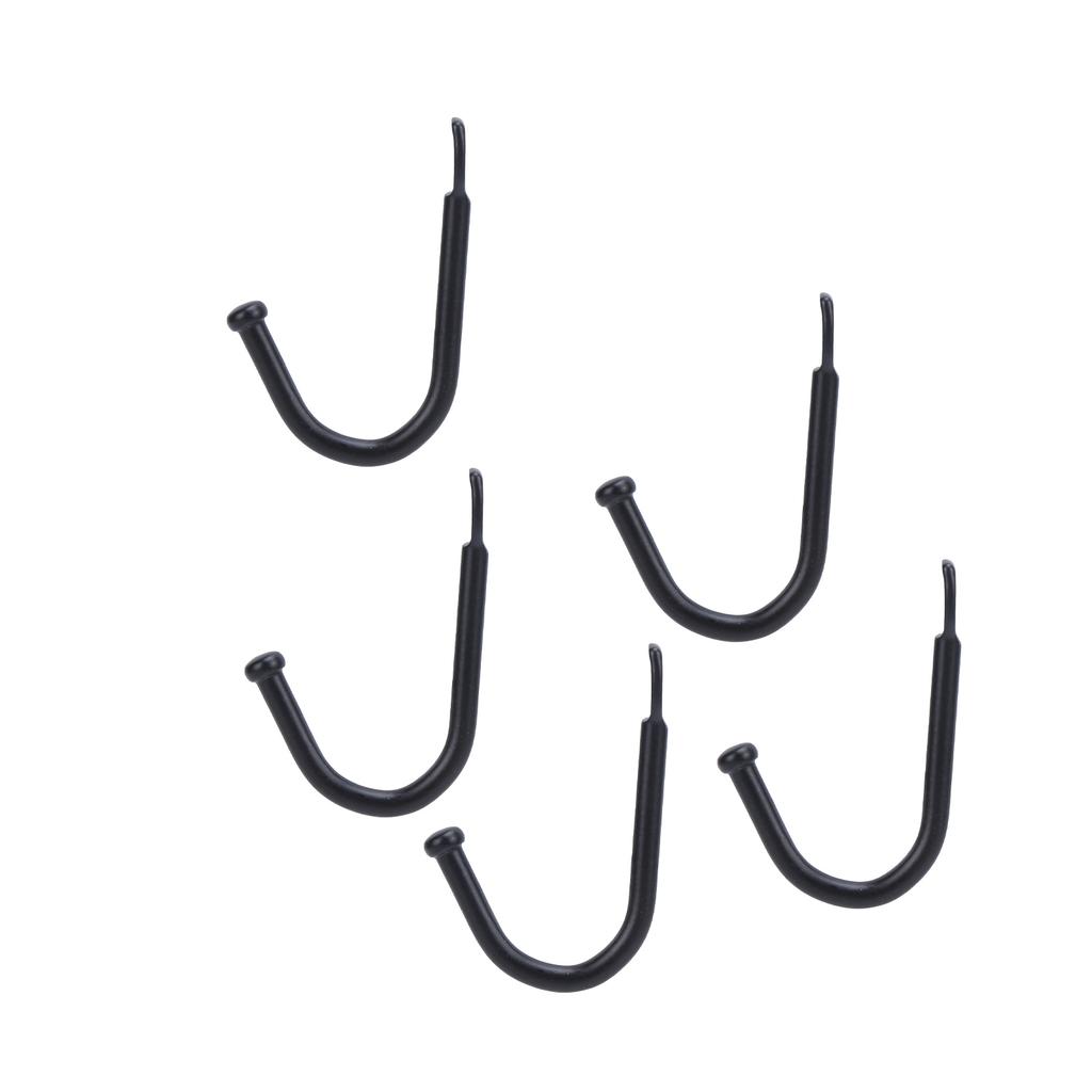 20 шт. настенных крючков, черный маленький крючок с одним отверстием для подвешивания ожерелий, пальто, ремней, сумок, ключей, чашек 