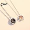 Symbolic Love Necklace Ring Charm Couple Dual Rings Pendant Her