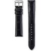 Часы Seiko Мужские Кожаный Ремешок с Рисунком под Крокодила Ширина 18 мм Черная Натуральная Кожа Часы