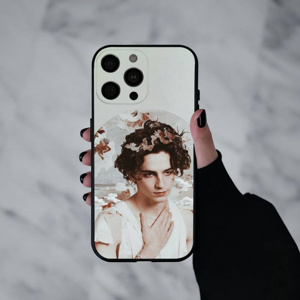 Чехол для телефона 'Молодой герой' Т-Тимоти Ш-Шаламе Для iPhone 17pro,16,15,14,13,12,11 Plus,Pro Max,XS,Мягкий силиконовый черный чехол