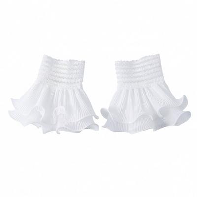 Белые Черные Ложные Манжеты Многослойные Воланы Манжеты на Запястье Новые Манжеты для Свитера