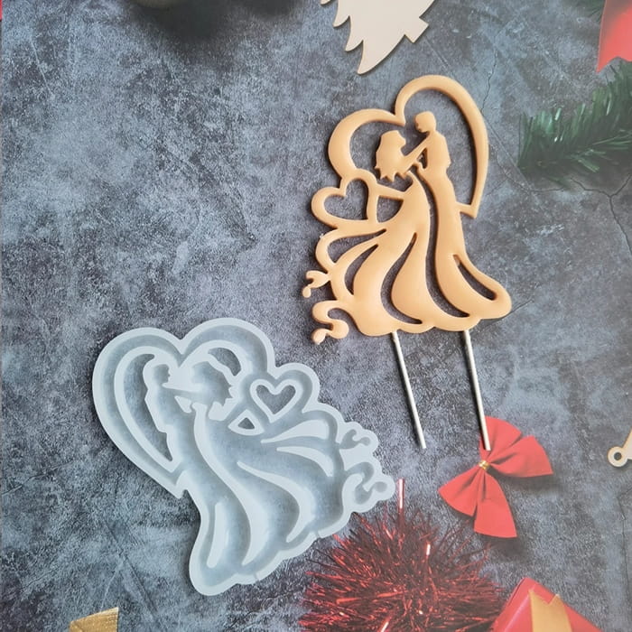 Silicone Mold for Isomalt Sugar Paste Newlyweds