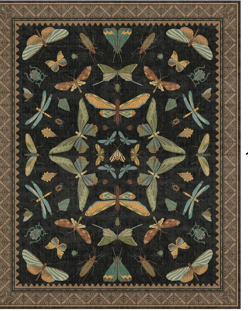 Multicolored Insect Art Carpet for Living Room Sofa Rug Home Decor Bedroom Rug Lounge Hallway Kitchen Dining Table Mat Doormat