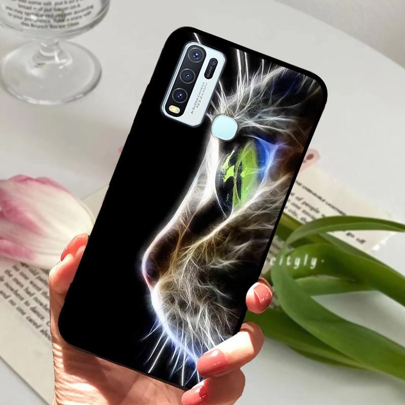 Для Vivo Y30 1938 Y50 1935 Чехол животное Силиконовый Мягкий ТПУ Задние крышки Для Vivo Y 30 50 Y30 2020 Чехол Защитный Мультяшный Funda