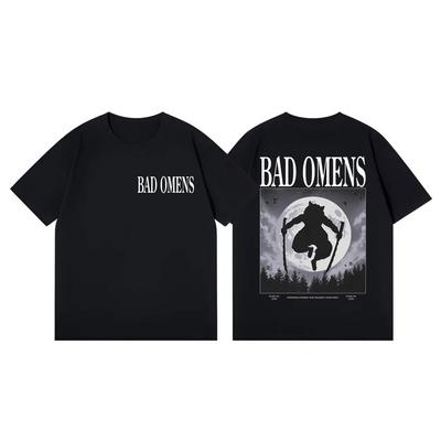 Rock Band Bad Omens Мерч Футболки Мужские Женские Мода Уличного Стиля Тренд Короткий Рукав Футболка Летняя Повседневная Свободная Хлопковая Футболка