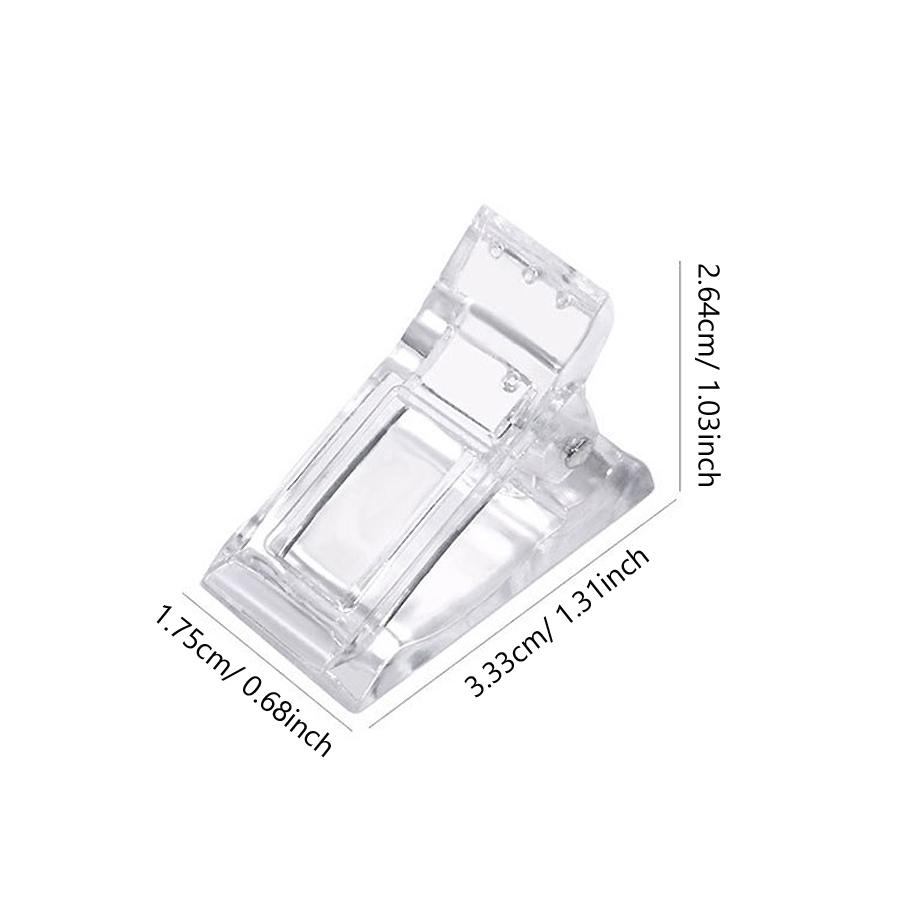 100 шт. формы для дизайна ногтей, акриловые накладные накладные формы для наращивания кончиков + зажим для наращивания кончиков, сделай сам
