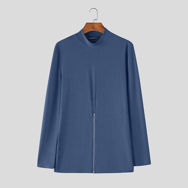 INCERUN Весна Мужской Водолазка Длинный Рукав Приталенный Пуловер Топы Майки