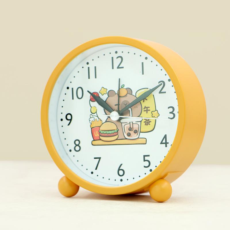 Creative Children's Alarm Clock Cartoon Card Tired Animal Student Boys and Girls Desktop Clock Gifts Desktop Alarm Clock