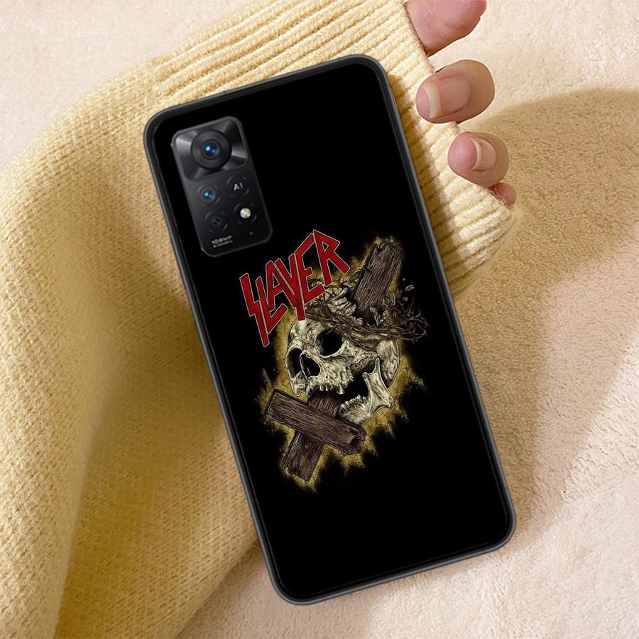 Чехол для телефона Slayer Heavy Metal Rock Band Для Redmi Note 13 14 15 Pro Plus 12 13C 12C 15C 9 10 10C 9T 9C 9A TPU Мягкий чехол Прозрачный C