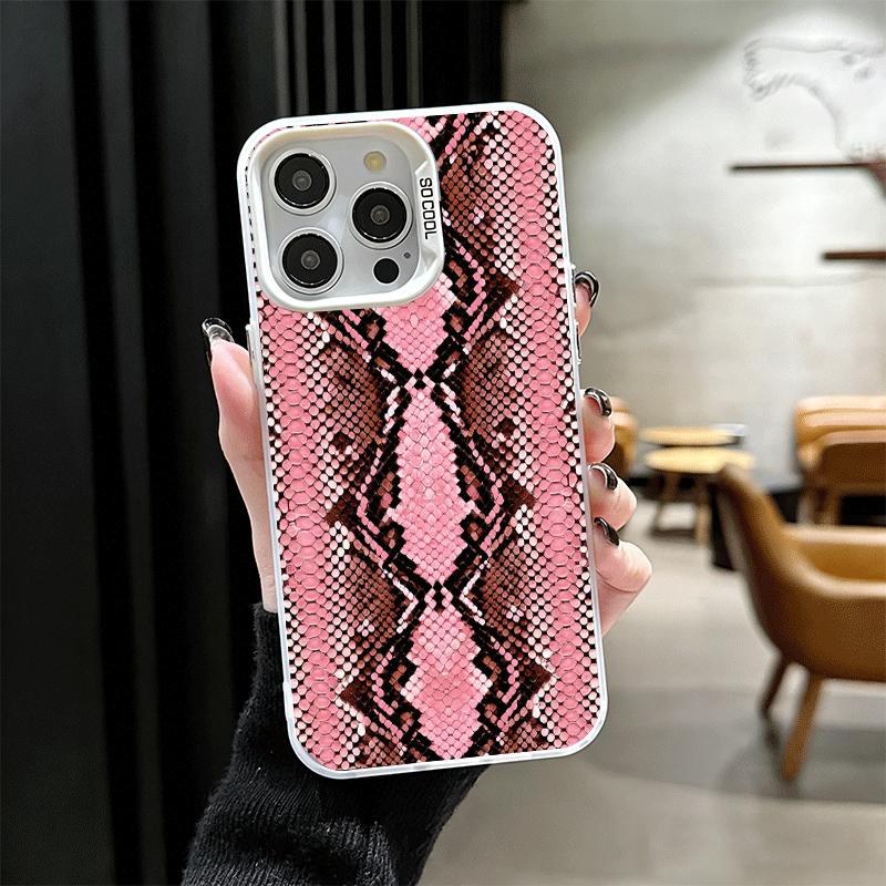 Модный чехол для телефона с рисунком под змеиную кожу, мягкий, для iPhone 15 16 17 Pro Max 17Air 16E 14 Plus 13 12 Mini, противоударный, задняя крышка