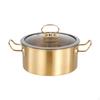 Korean Noodle Cooking Pot Stainless Steel Simmering with Lid for Kitchen and Dining