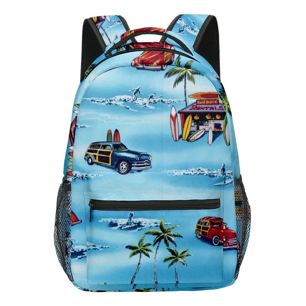 Cartoon Kpop Youthful School Bags Unisex Hawaiian Elements Travel Bags 3D Print Oxford Waterproof Notebook Shoulder Backpacks