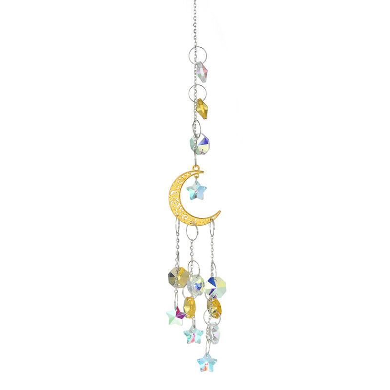 Хрустальный ловец радуги, стеклянный светильник, колокольчики, наружное искусство, подвесной кулон, домашний декор, садовая призма, украшение окна, поделки