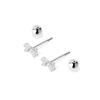 Bow Zircon Stud Earrings Women's Simple Summer Niche Design Sense Screw Buckle Flash Diamond Earrings Sleep Free
