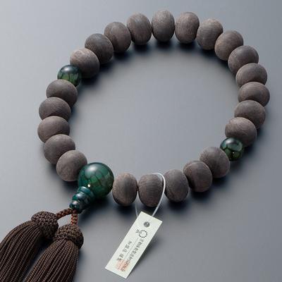 Алтарный магазин Takita Kyoto Молитвенные четки для мужчин, бусины из черного дерева, мандарина, драконий герб, агат, 23 бусины, кисточка из чистого шелка, в комплекте с мешочком для бусин, может использоваться всеми