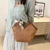 Trendy Large Capacity Woven Tote Bag For Women Ideal For Daily Use And Beach Getaways