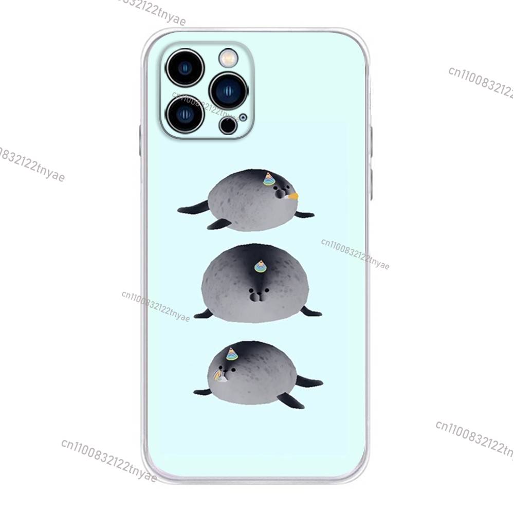Cute and Funny Seals Phone Case For iPhone 16,15,Pro,Max,14,Plus,13,12,11,E Mini Air,17,Pro Drop Protection Cover TPU