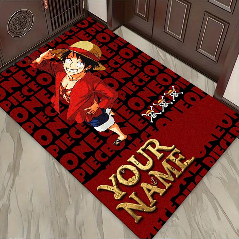 Name Custom Luffy Anime Carpet Rug for Living Room Bedroom Home Sofa Decoration,Kids play Non-slip Floor Mat