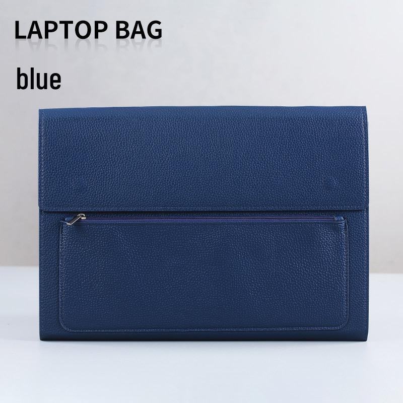 Large Capacity A4 Leather File Bag - Multifunctional Business Office Folder