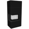 Modular Fireplace KRATKI FLOKI BOX Left 8 kW Ø 160 Quartz Sinter NERO ASSOLUTO