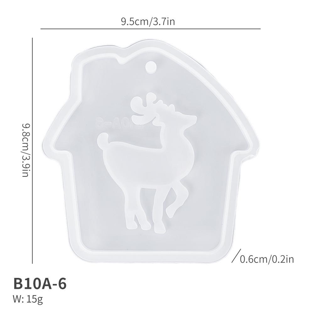 Силиконовая форма для рождественского кулона «Олень и кошачья лапка»