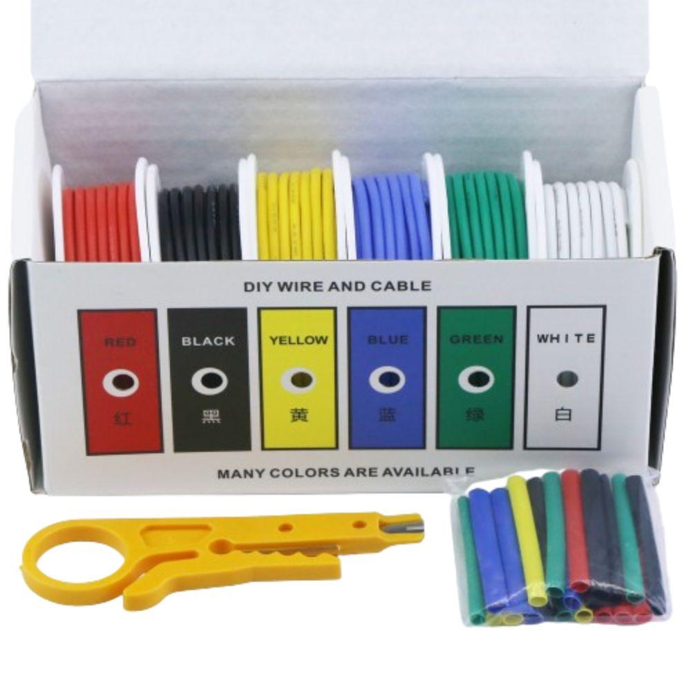 6 Colors AWG Electric Wire Tinned Copper The Hook Up Assorted Wire Set  Household Appliances