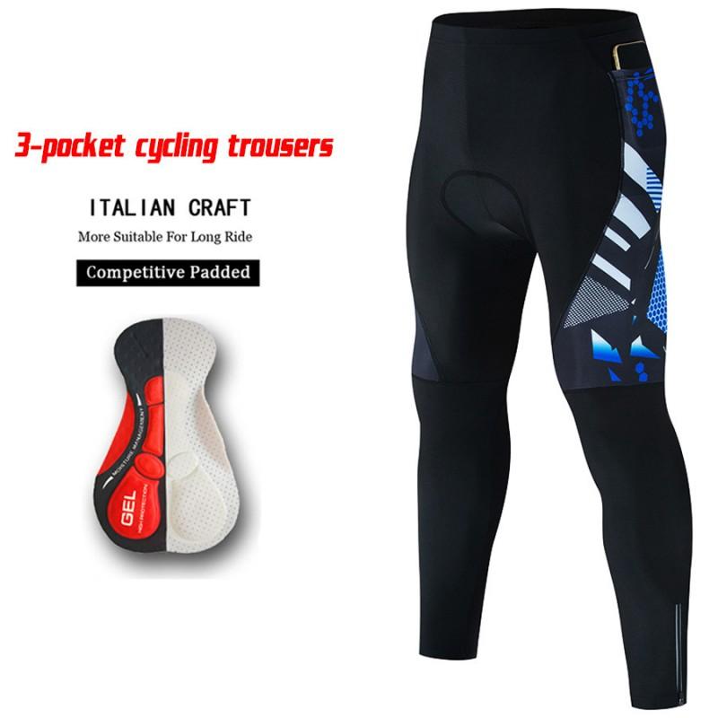 Mens Cycling Pants Quick-Dry Moisture-Wicking Slim Fit Outdoor Road Mountain Bike Apparel