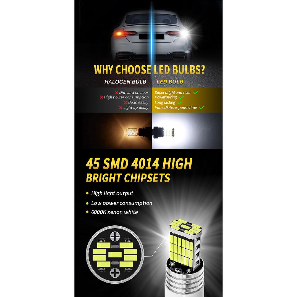 2X Oprah HighBright Car LED Light 1157 BAY15D T20 7443 T25 3157 45*4014SMD Canbus For Car Turn Signal Lamp DRL Running Bulb 12vTurn Signal 2