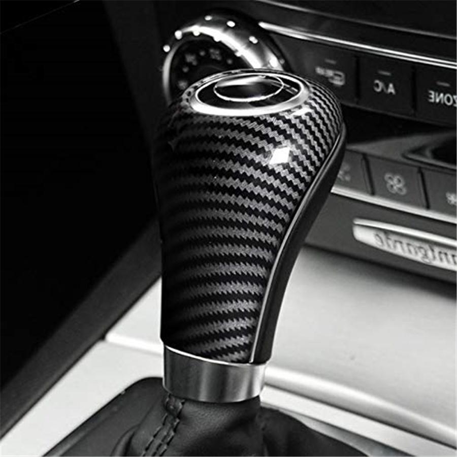 Carbon Fiber Gear Shift Knob Cover Trim Fit For Mercedes-Benz W204 C E G GLS Class