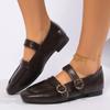 Модные туфли-лоферы Женские 2024 Высокое качество Ремешок с пряжкой Женские балетки Уличные повседневные балетки Женские Мягкая подошва Женская обувь