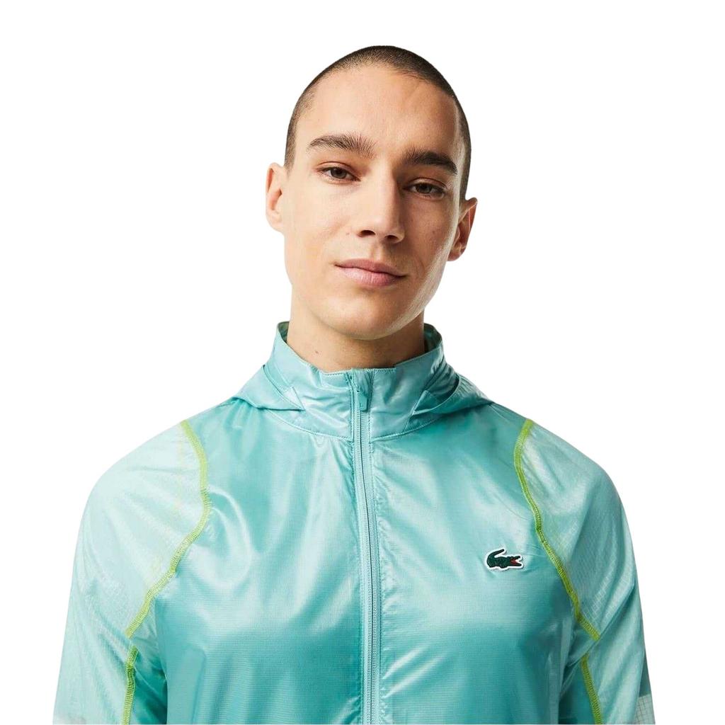 Lacoste Mens Crocodile Print Hooded Jacket
