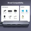 UGREEN 4-портовый USB 3.0 хаб, 3 порта USB A, 1 порт USB C, Ультратонкий, Высокоскоростной USB-разветвитель, Портативный концентратор расширения данных, Совместим с MacBook, Mac