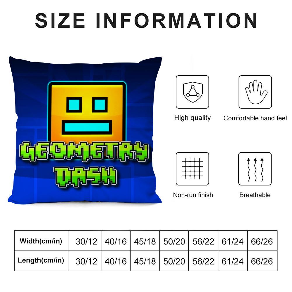 G-Geometry Dash V-Видео Наволочка Мягкая Плюшевая Ткань Двусторонняя Печатная Наволочка Для Дивана На Все Сезоны Домашний Декор Подарок
