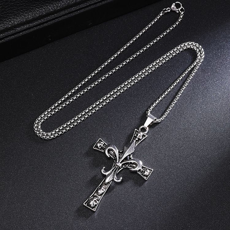 Панк Подвеска Череп с Крестом, Унисекс Эффектное Украшение для Студентов