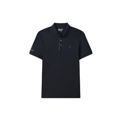 Мужская рубашка-поло в стиле business casual, с воротником-стойкой, с коротким рукавом, топ, цвет Heritage-Blue, F11M122120FNV