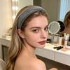 Women Headband Sparkling Rhinestones Sponge Thickened Filling Non-Slip Design Hair Hoop Flexible Fit Hair Accessory