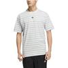 adidas Футболка с коротким рукавом и логотипом в полоску, повседневная, мужская, белая HS4382