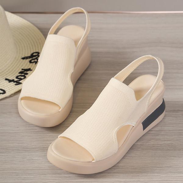 Новая женская обувь 2024, летние сандалии с запахом на щиколотке, лаконичные однотонные сандалии на мелкой танкетке, модная уличная женская обувь, сандалии